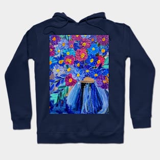 Stunning abstract flowers in a glass vase Hoodie